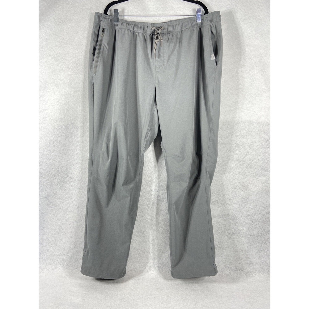 LL Bean Multisport Pants Men's XXL Gray Drawstring‎ Elastic Waist Zip Pocket
